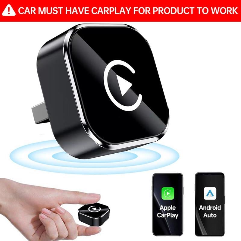 2-in-1 Adapter: Wireless CarPlay & Android Auto