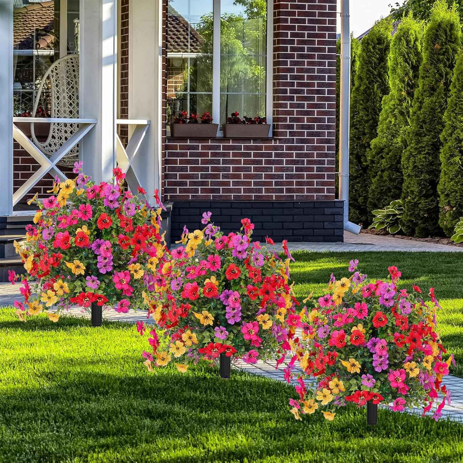 Ahlwo Outdoor/Indoor UV Resistant & Waterproof Artificial Flower Decor