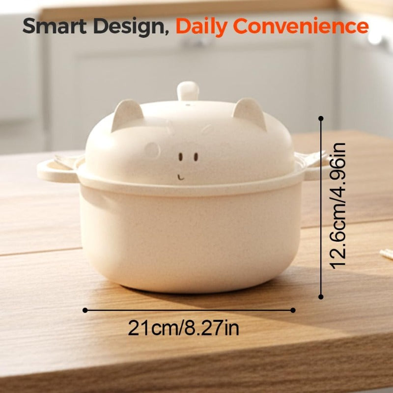 Everyneeding Cute Piggy Ramen Bowl Set