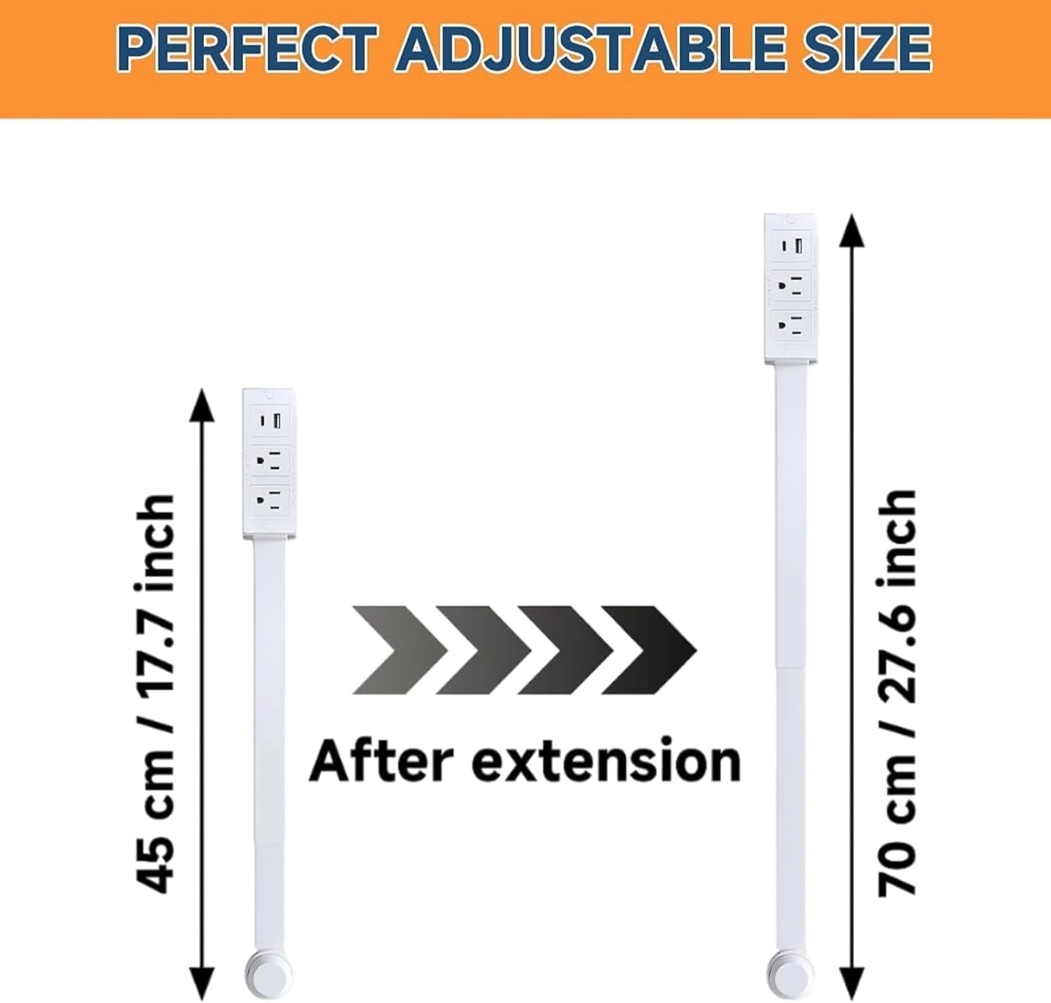 OutletArm Plug in Extender Outlet with Rotating Arm