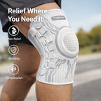 KneeFix Dial Adjustable Knee Brace with Silicone Cushion Support