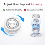 KneeFix Dial Adjustable Knee Brace with Silicone Cushion Support