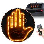 Krejova Car Finger Light with Remote, Hand Gesture Amber LED Light - 14 Modes for Road Rage Warning Signs Ideal Car Accessory