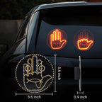 Krejova Car Finger Light with Remote, Hand Gesture Amber LED Light - 14 Modes for Road Rage Warning Signs Ideal Car Accessory