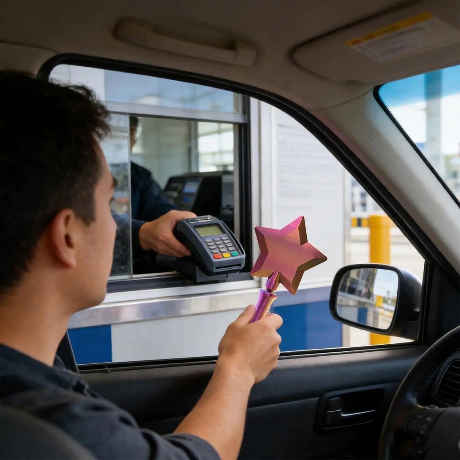 Krejova "Magic Pay" Credit Card Wand | 3D Printed Star Tap-to-Pay Wand for Checkout