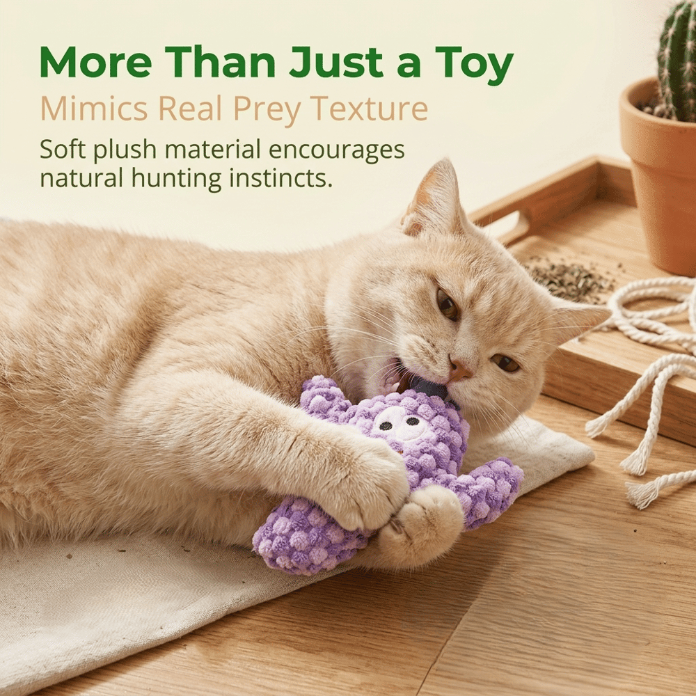 Latetleast Handmade Soft Cactus Kitten Chew Toys with Natural Catnip ( 5pcs )