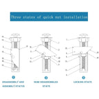 Vexlavoshop Heavy Duty Toilet Seat Fastener Bolt kit