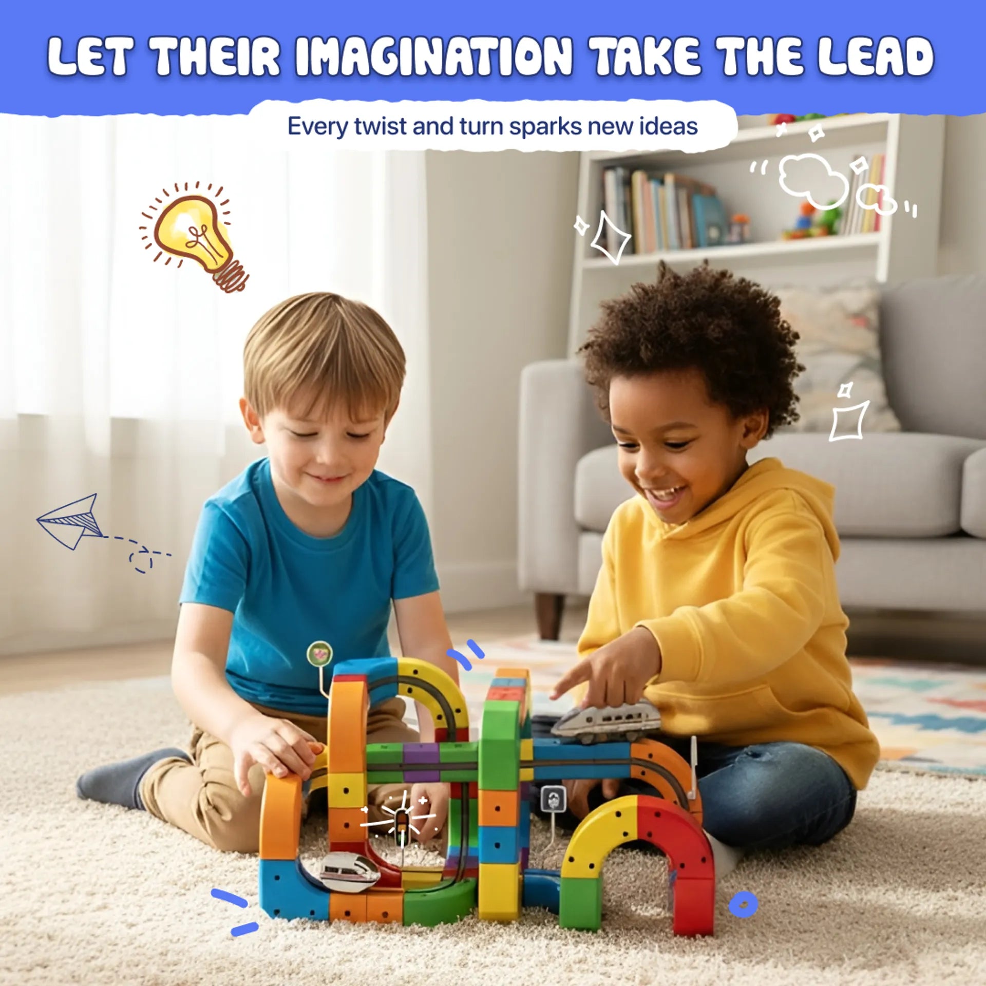 TrackFusion 3D Train Routes With Mix-And-Match STEM Cubes