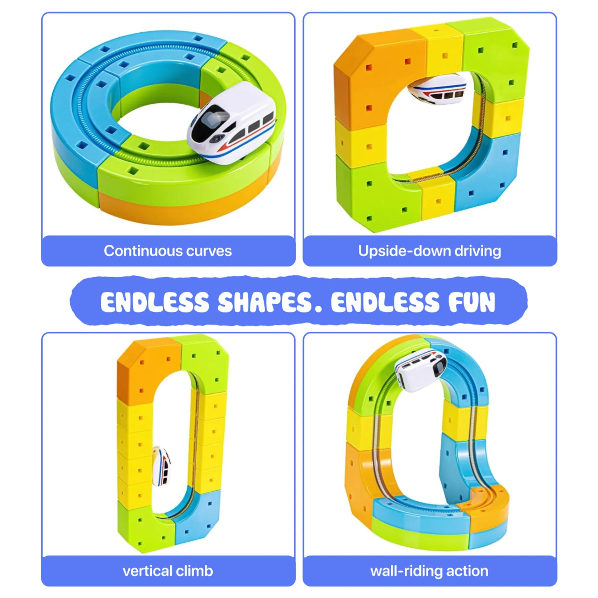TrackFusion 3D Train Routes With Mix-And-Match STEM Cubes