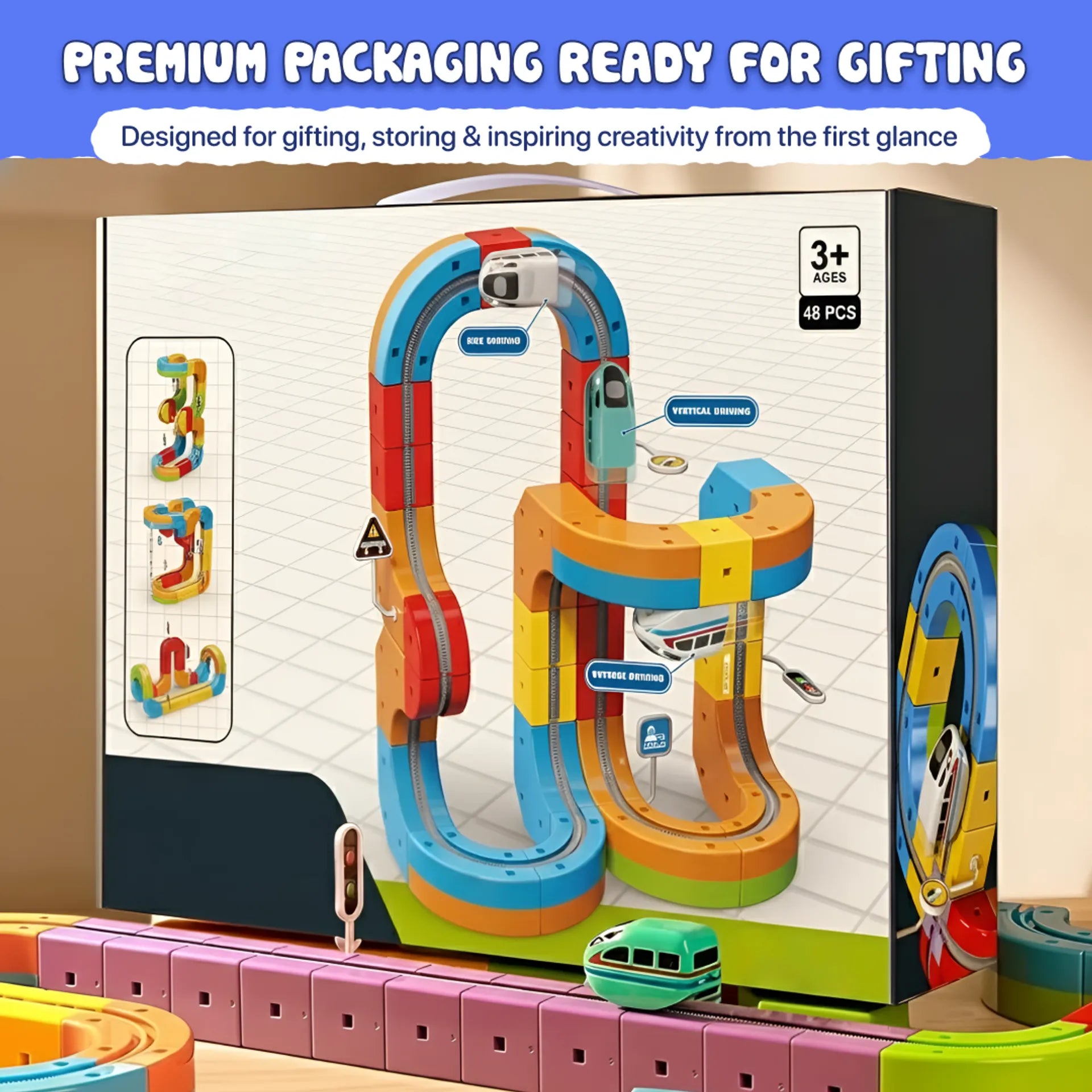 TrackFusion 3D Train Routes With Mix-And-Match STEM Cubes