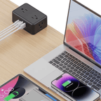 Quotationy Clamp-On Power Strip ⚡ – 10 Ports, 20W Fast Charge, Zero Desk Clutter