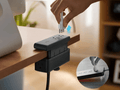 Quotationy Clamp-On Power Strip ⚡ – 10 Ports, 20W Fast Charge, Zero Desk Clutter