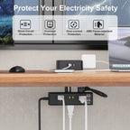 Quotationy Clamp-On Power Strip ⚡ – 10 Ports, 20W Fast Charge, Zero Desk Clutter