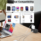 Quotationy Clamp-On Power Strip ⚡ – 10 Ports, 20W Fast Charge, Zero Desk Clutter