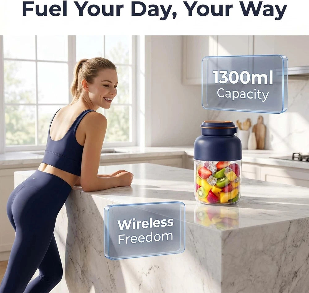 Traittion Portable Wireless Juicer Cup , Large Capacity Electric Fruit Juicer