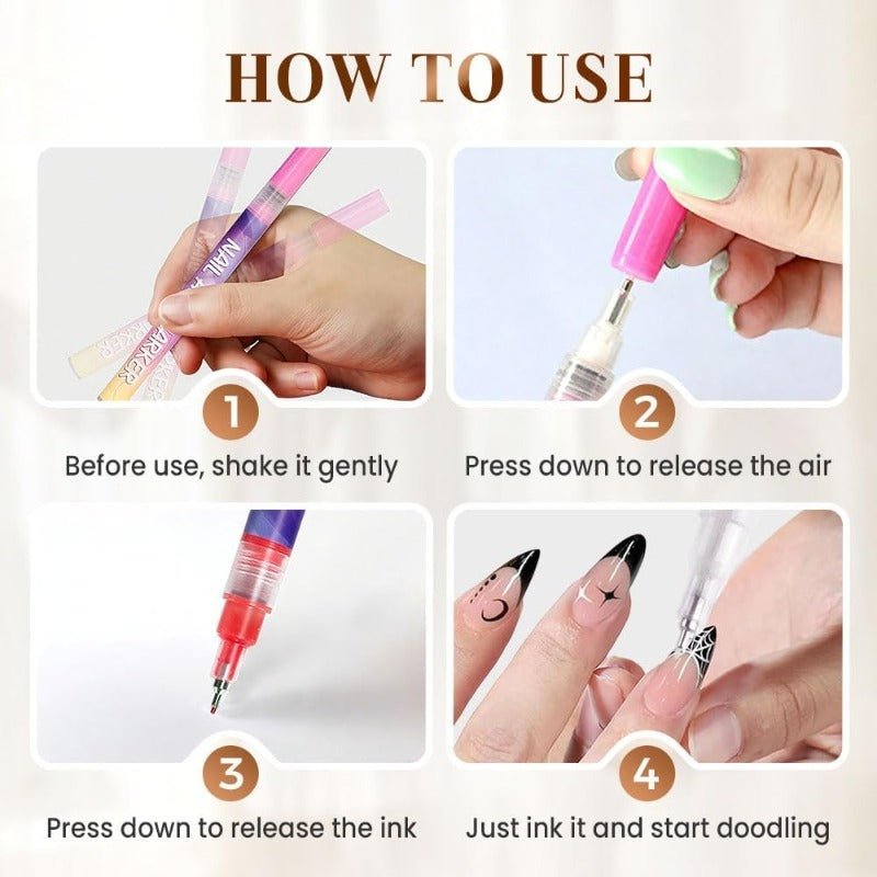 Shoplarke 12 Colors Graffiti Dotting Painting Marker Pen Kit