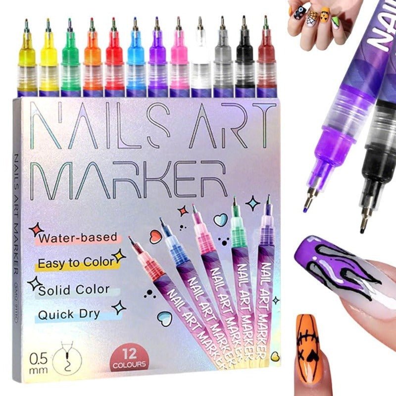 Shoplarke 12 Colors Graffiti Dotting Painting Marker Pen Kit