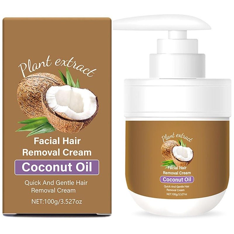 Shoplarke Coconut Oil Facial & Body Hair Removal Cream – Gentle & Moisturizing