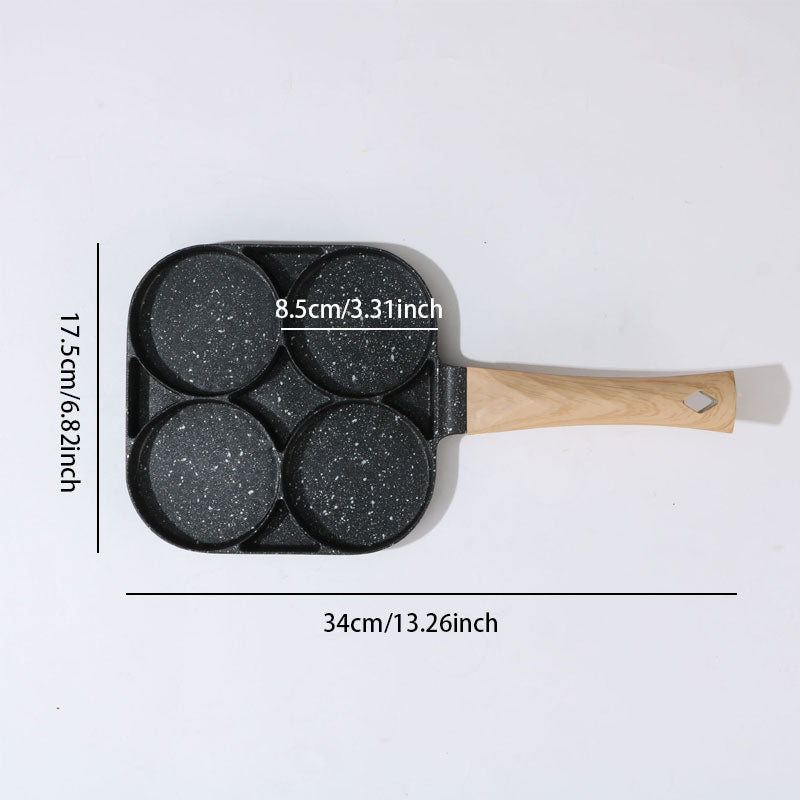 Raidley Top 4-in-1 Nonstick Frying Pan: Ideal for Eggs, Bacon, and Burgers