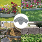 Greplant Imitation Stone Garden Fence No-Dig Border Stakes