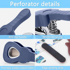 Strumeon Guitar Pick Maker Kit, Custom DIY Punch Tool with 15 Pick Strips, Leather Keychain Holder, Sanding Strips