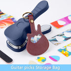 Strumeon Guitar Pick Maker Kit, Custom DIY Punch Tool with 15 Pick Strips, Leather Keychain Holder, Sanding Strips