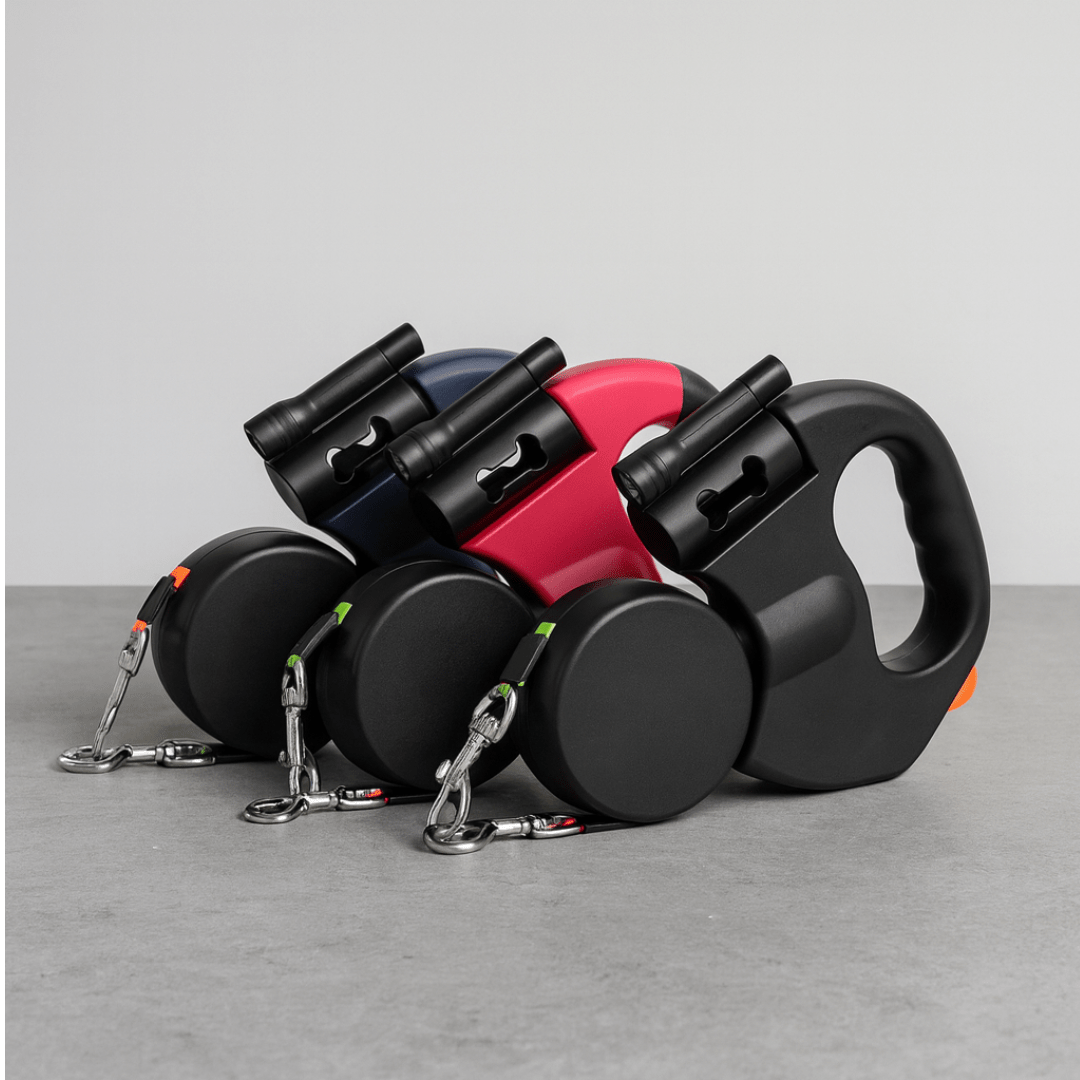 The Fur Lounge Dual Dog Leash with Anti-Tangle Rotation