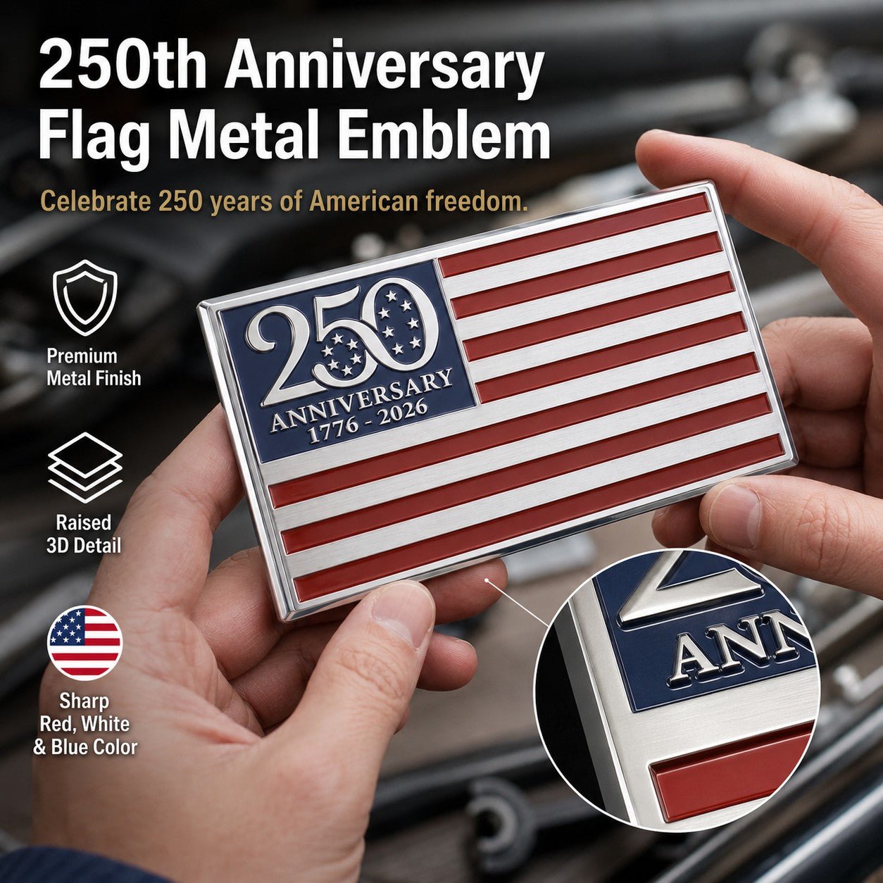 Thetendernorth 250th Anniversary Metal Flag Emblem