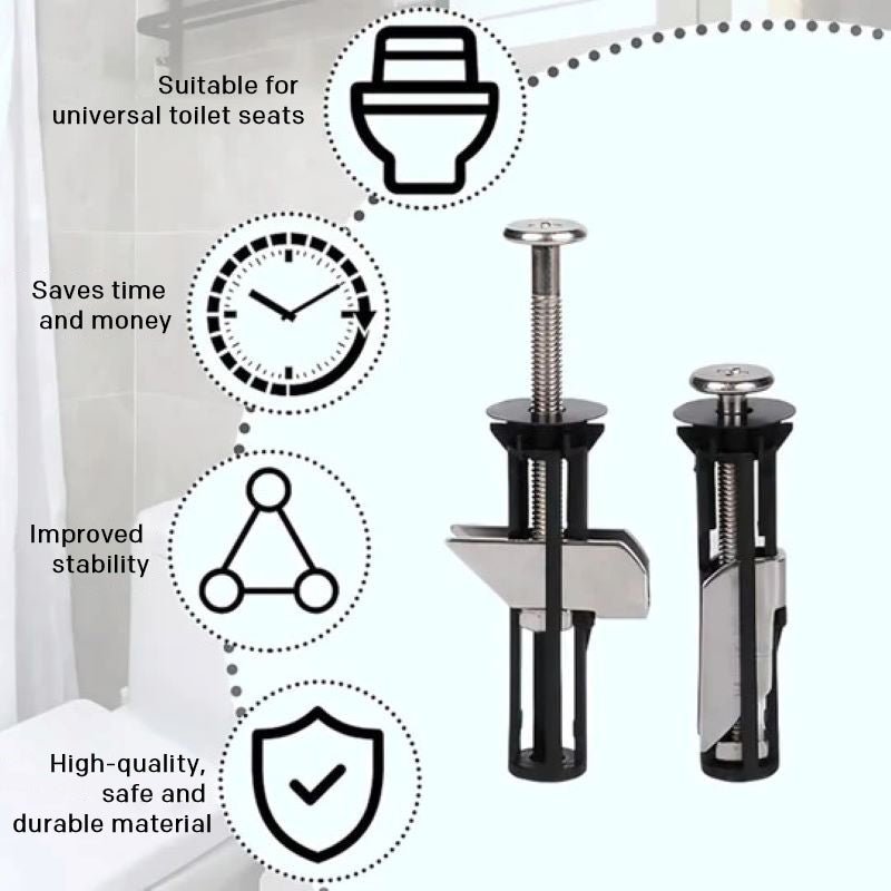 Vexlavoshop Heavy Duty Toilet Seat Fastener Bolt kit